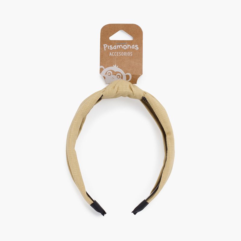 Bandeau large à nœuds en lin