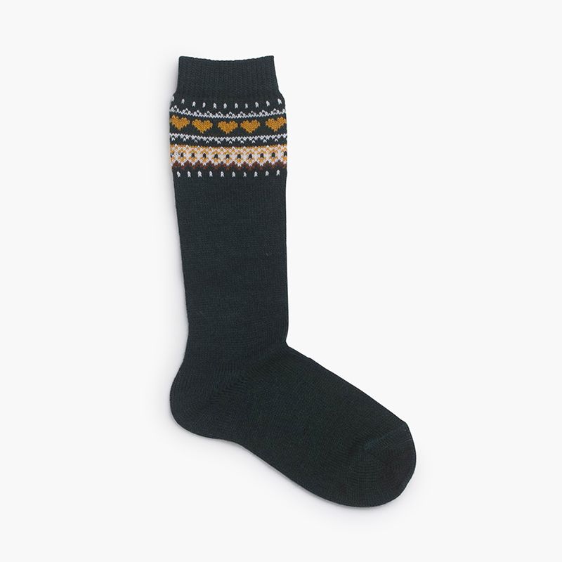 chaussettes avec cœurs et grecques