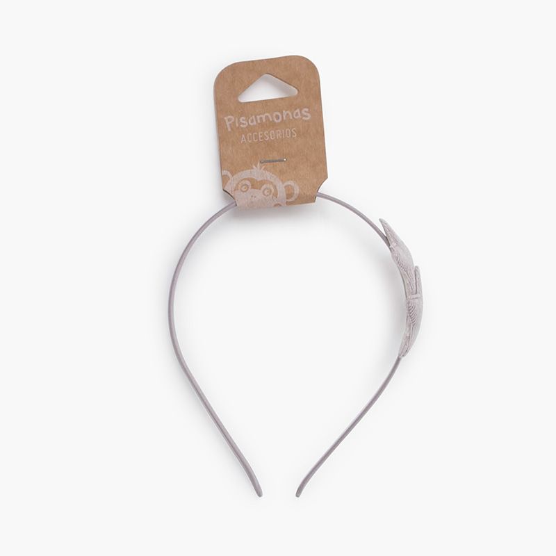 Bandeau en micro velours côtelé double étoile