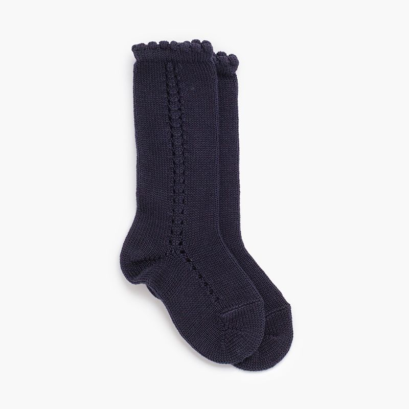 Chaussettes avec motif tricoté sur le côté