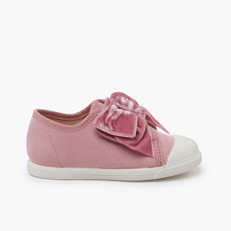 Baskets nœud velours