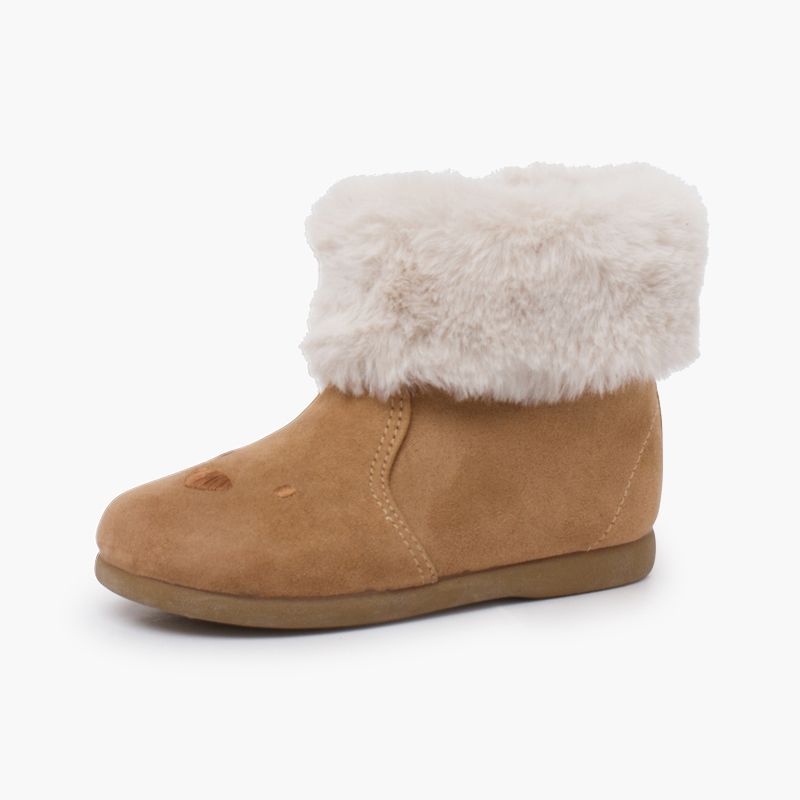 Bottes ours collier en fourrure