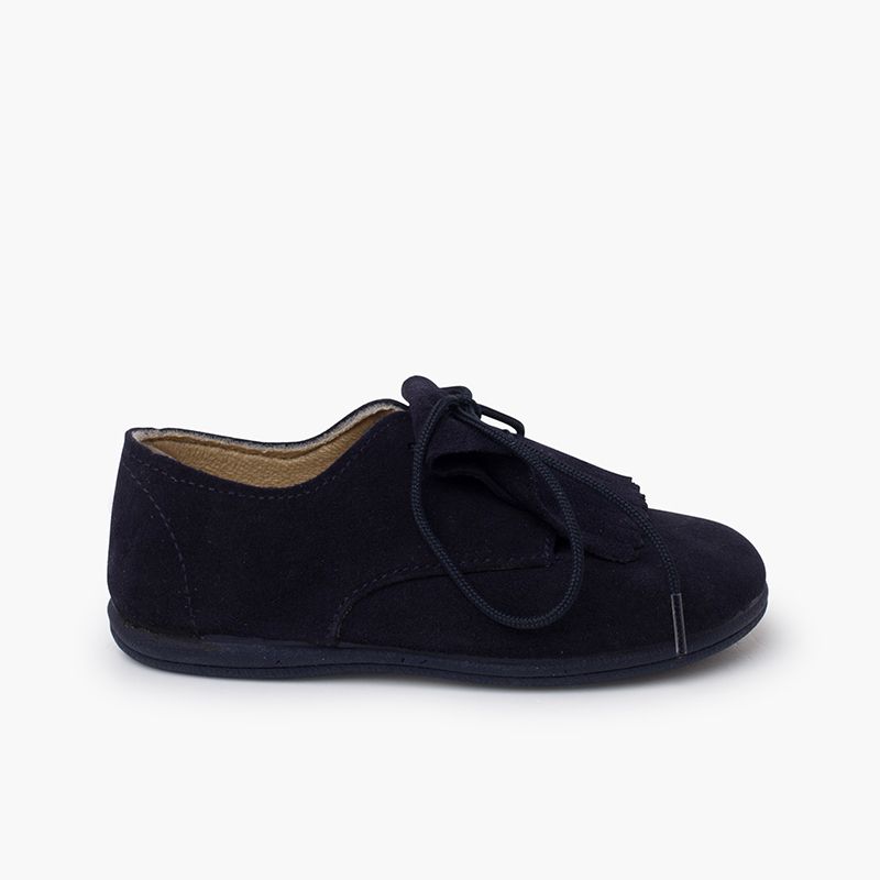 Derbies suède languette franges
