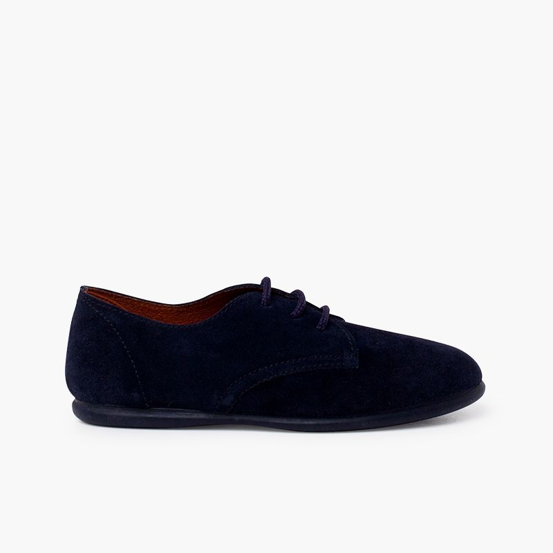 Derbies enfants suède lacets