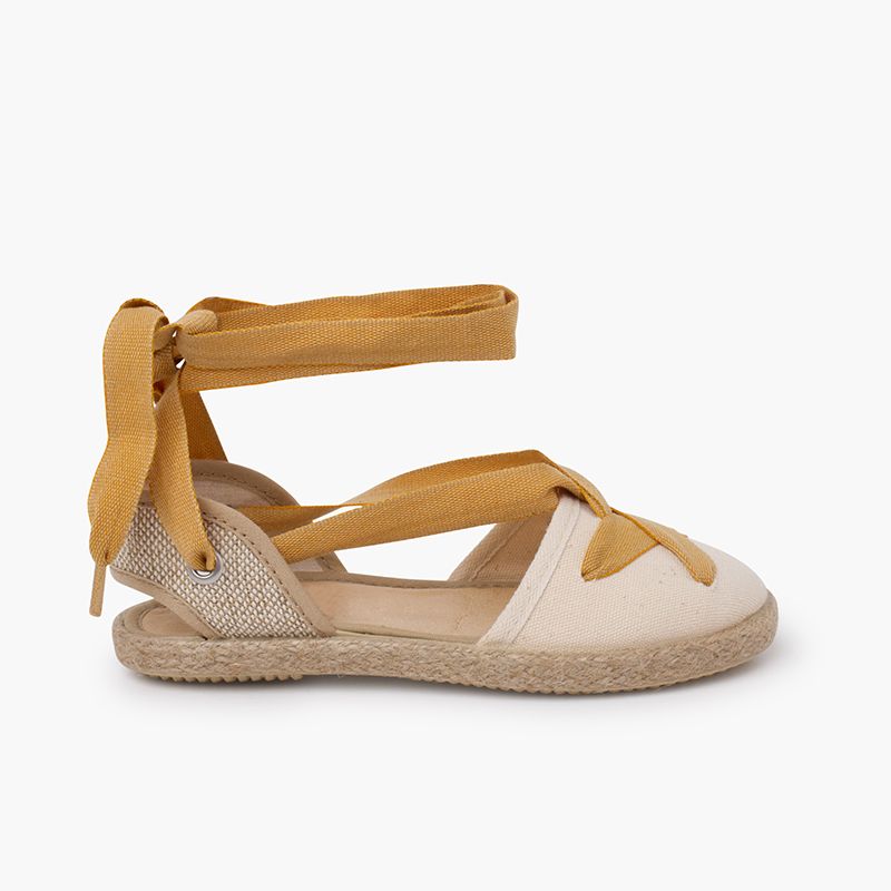 Espadrilles rubans goyesques bout rond