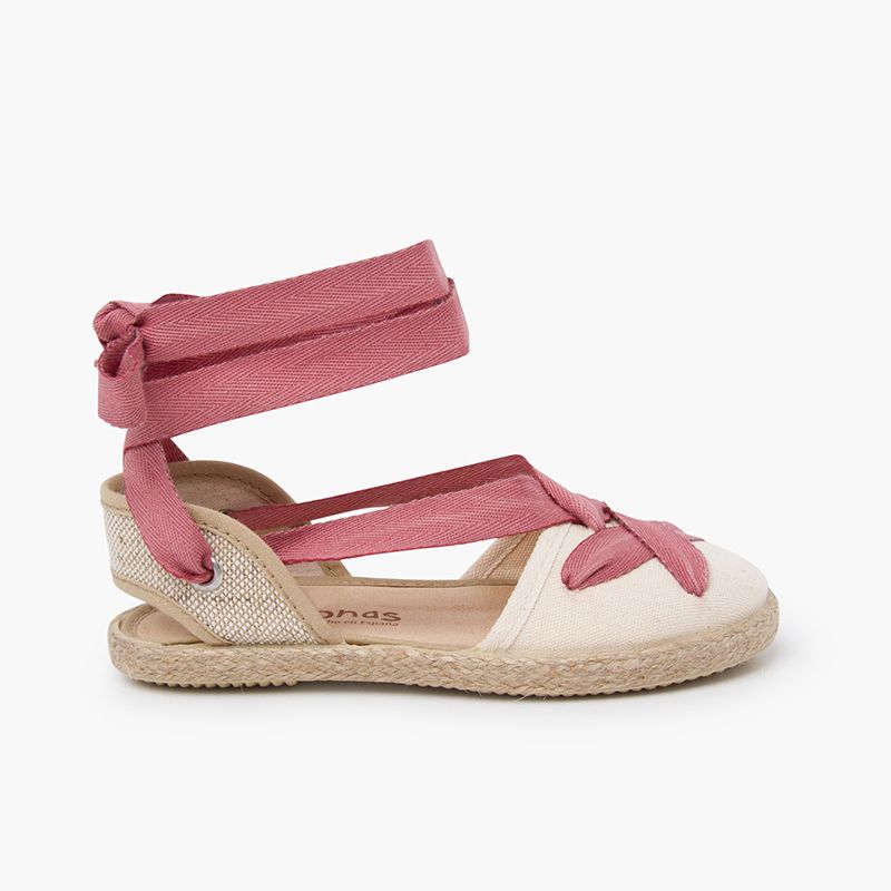 Espadrilles rubans goyesques bout rond