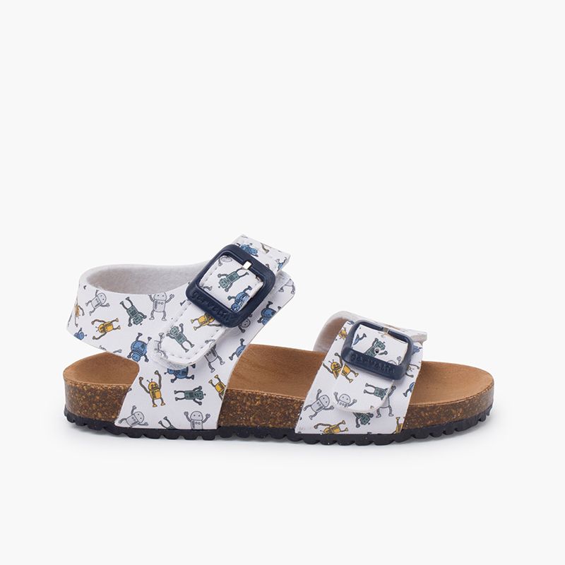 Sandales bio garçon robots