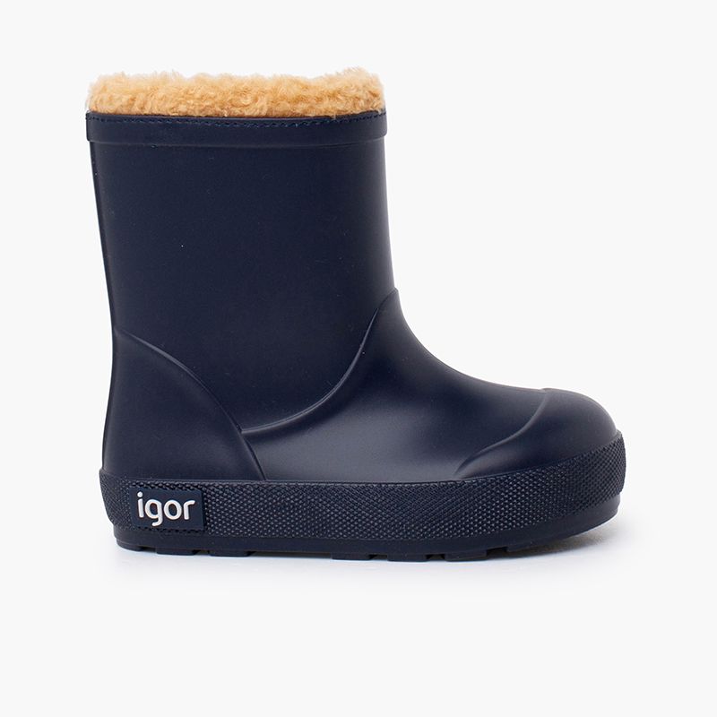 Bottes de pluie barefoot doublure fausse fourrure