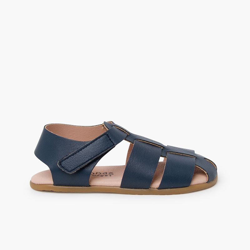 Sandales barefoot brides cuir