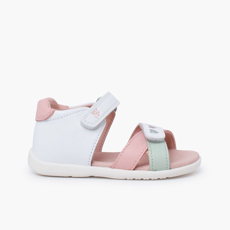 Sandales pour fille Garvalín Premiers Pas Cœurs