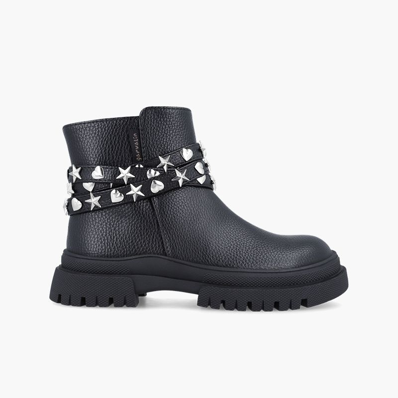 Bottes fille bride cloutée