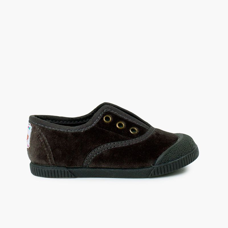 Baskets velours barefoot sans lacets