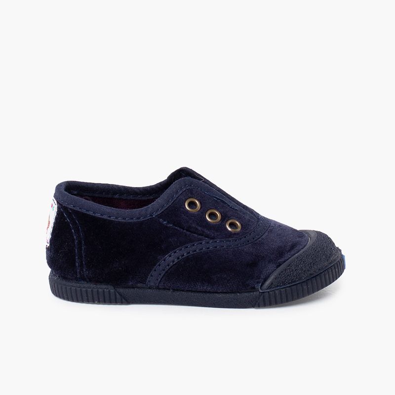 Baskets velours barefoot sans lacets