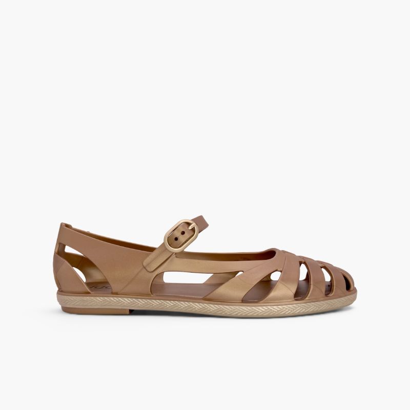 Sandales plastique femme style babies Paris métallisées