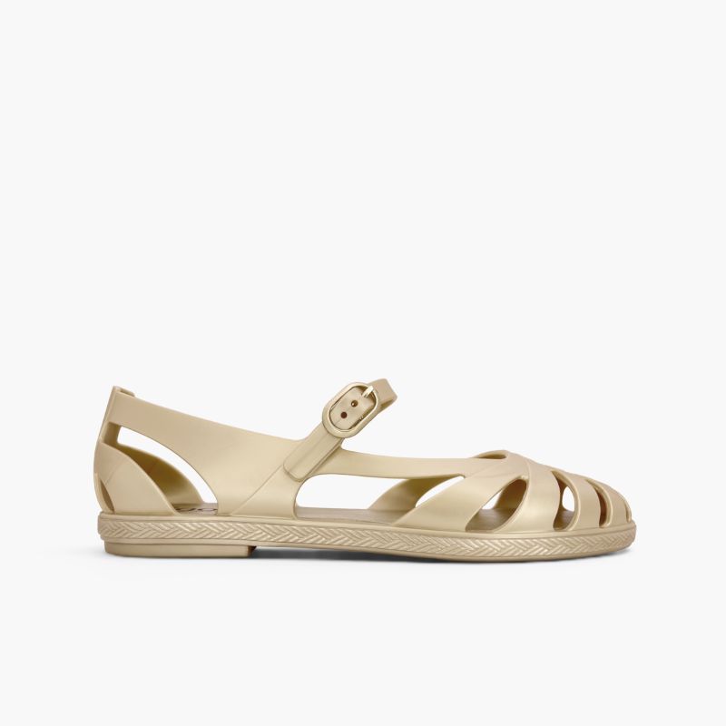 Sandales plastique femme style babies Paris métallisées
