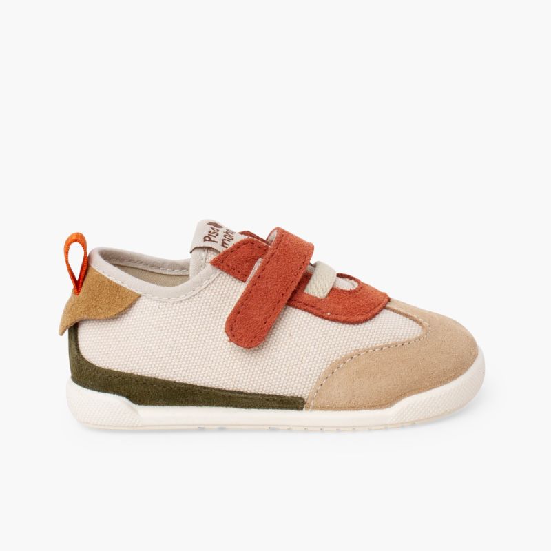 Baskets barefoot à lacets élastiques et à scratch