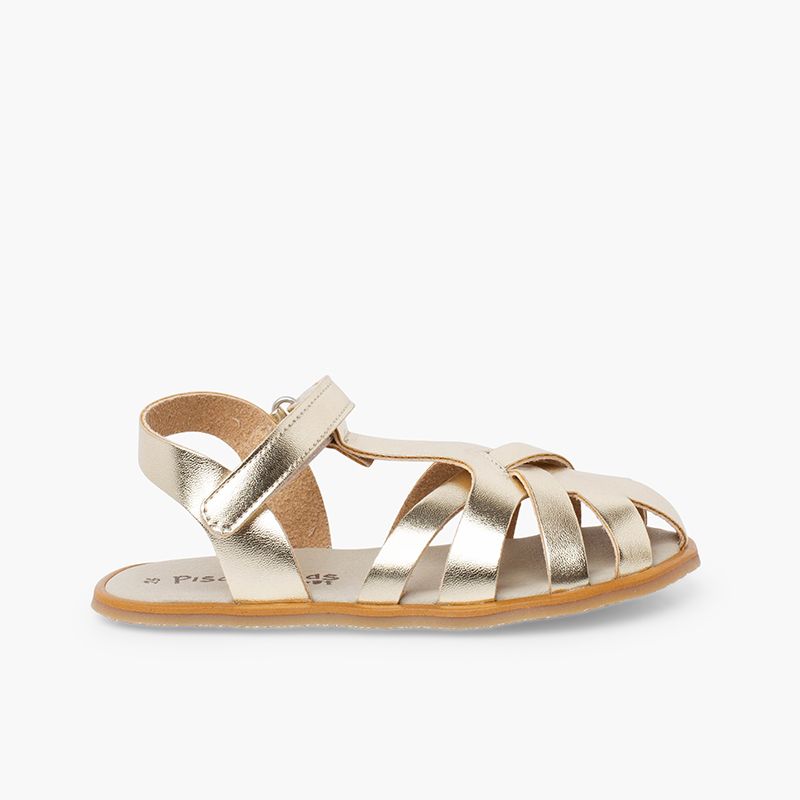 Sandales fermées barefoot en cuir nappa