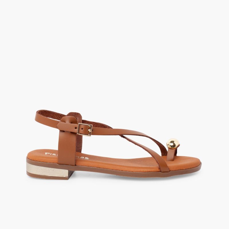 Sandales nu-pieds fille et femme ornement doigt