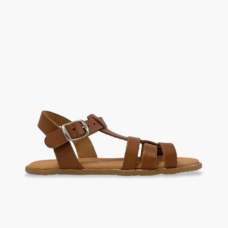 Sandales barefoot style gladiateur fille