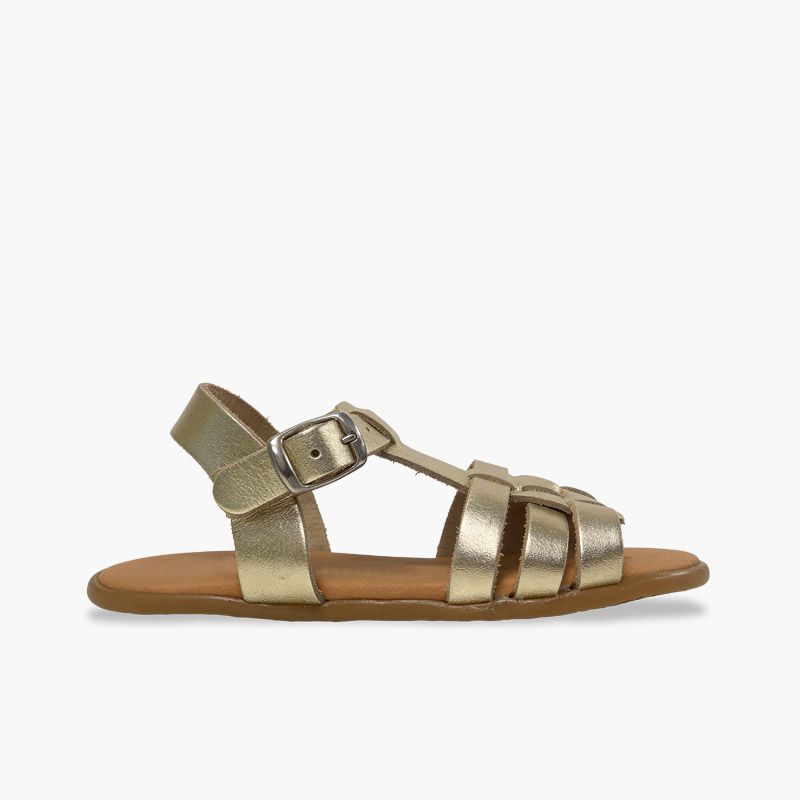Sandales barefoot style gladiateur fille