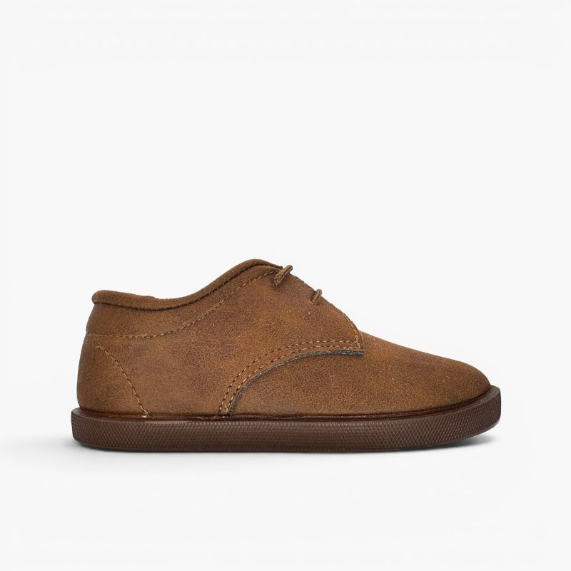 Derbies barefoot effet cuir lacets fins col rembourré