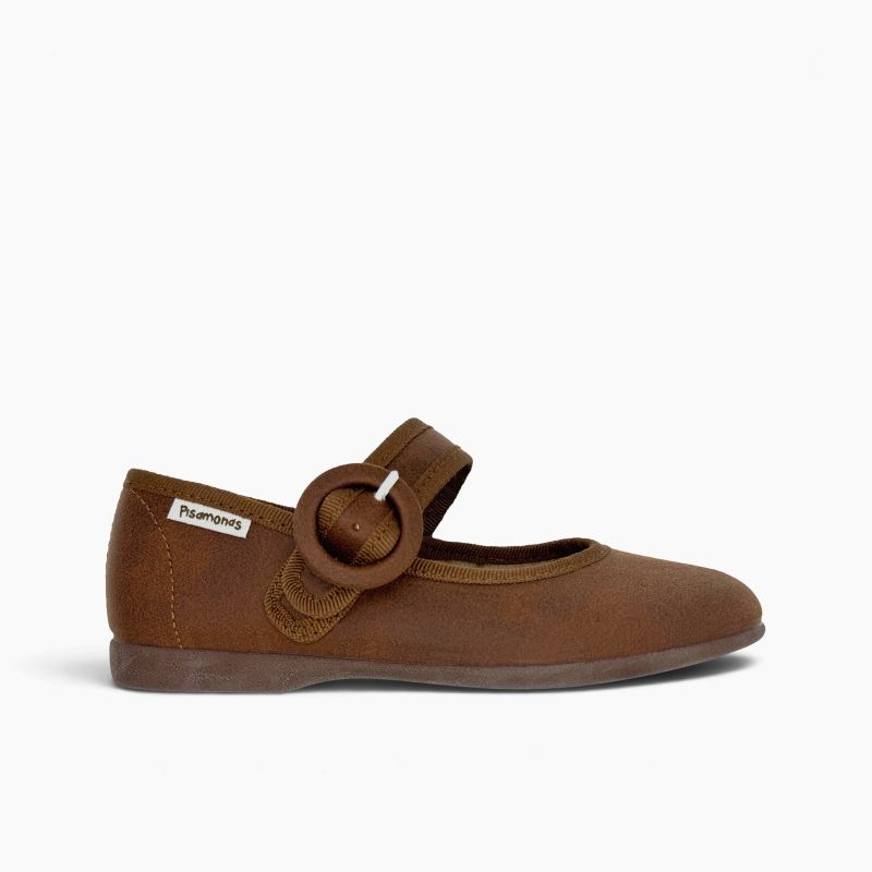 Babies effet cuir boucle ronde recouverte