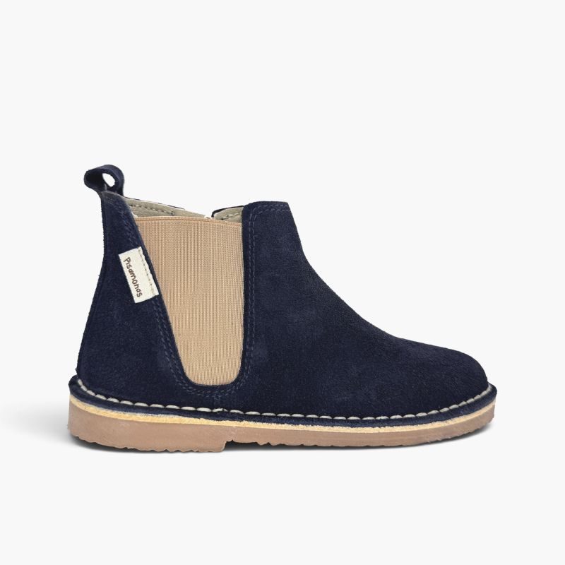 Bottines Chelsea suède élastiques et fermeture éclair