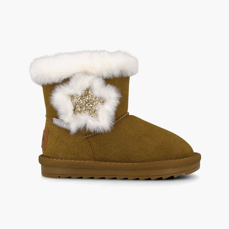 Bottes fille style australien étoile pailletée