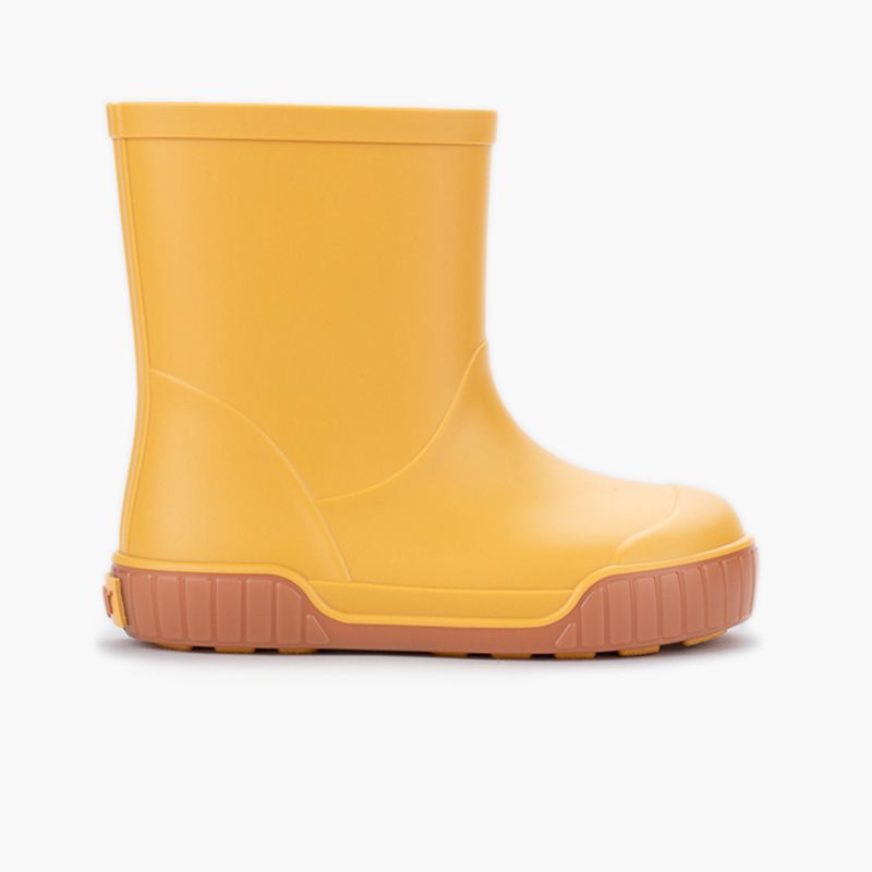 Bottes de pluie barefoot semelle caramel