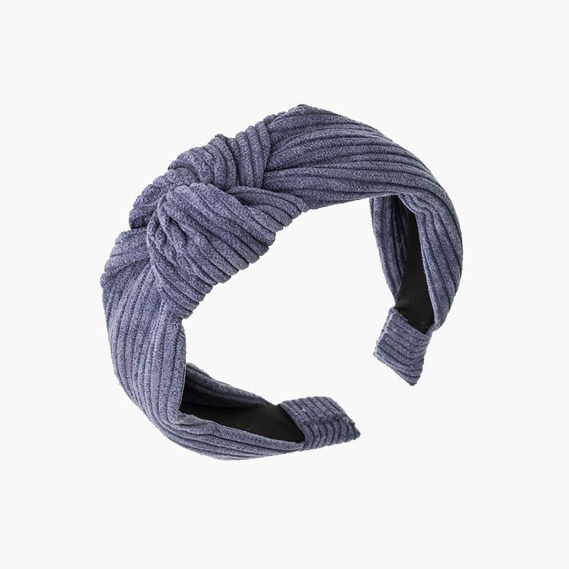 Bandeau à nœud en velours côtelé