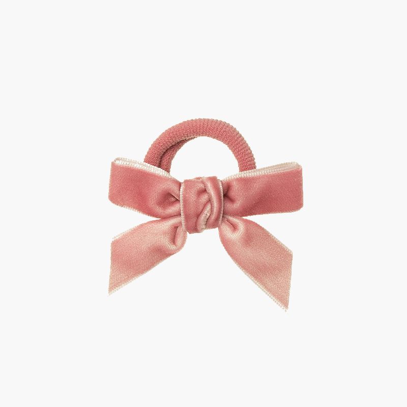 Élastique à cheveux avec nœud papillon en velours