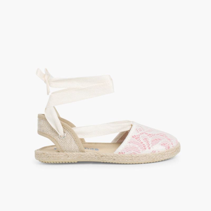 Espadrilles fille à crochet