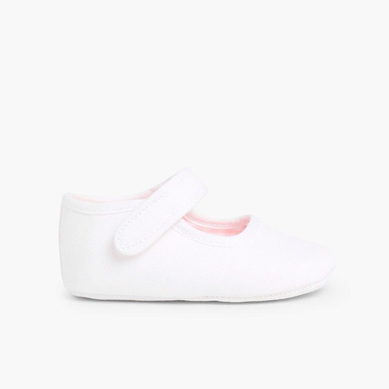 Chaussures babies en toile à scratch pour bébé