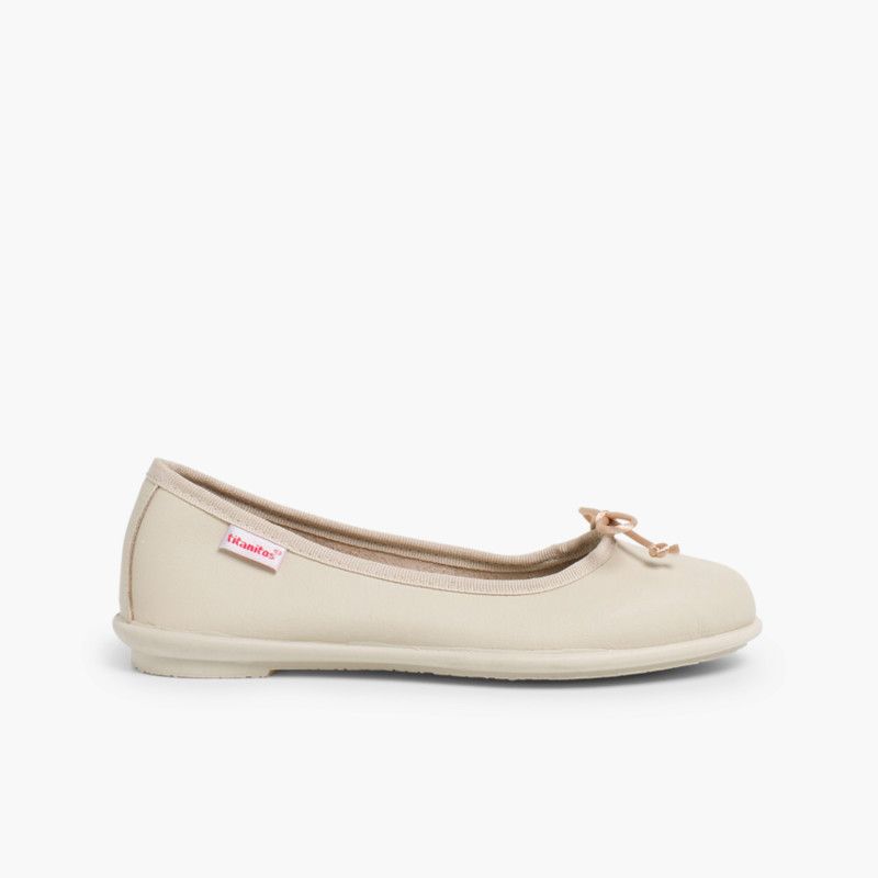 Ballerines pour Fille et Femme en Cuir Lavable 