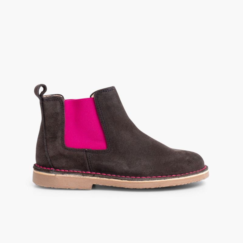 Chelsea Boots Fille Femme avec Elastique Coloré