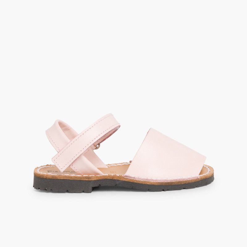 Sandales Avarcas cuir nappa et à scratch pour Enfant 