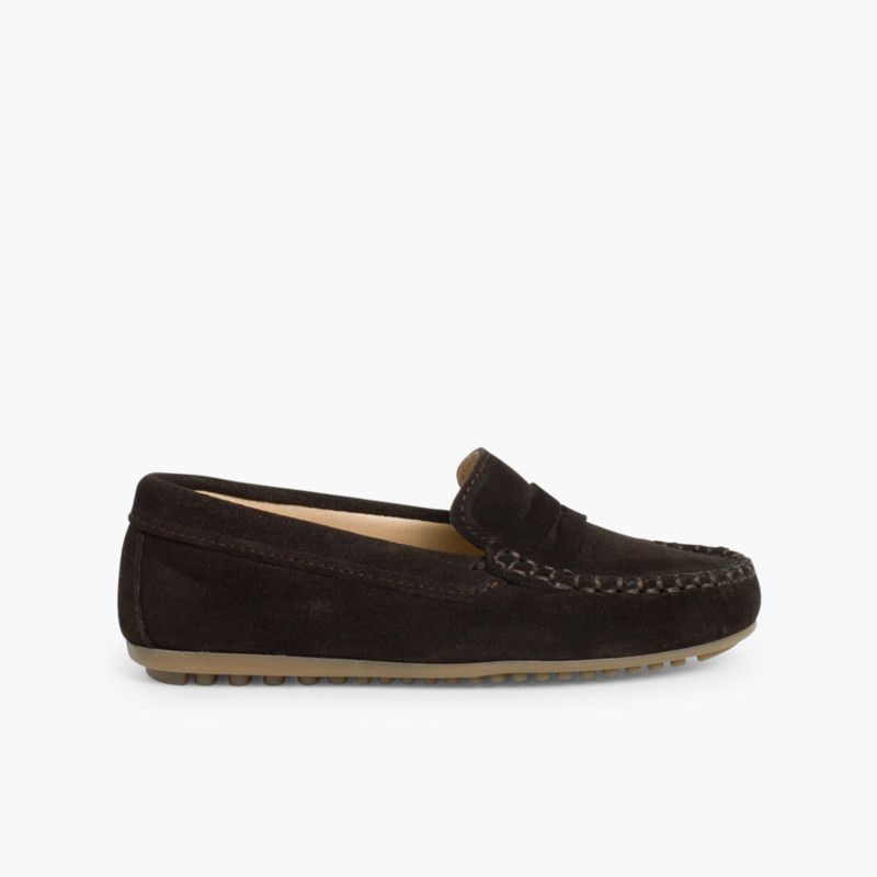 Mocassins garçon en suède 