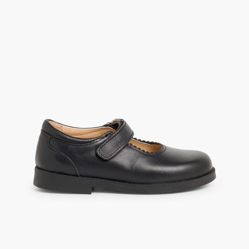 Chaussure Babies d'école Fille à scratch