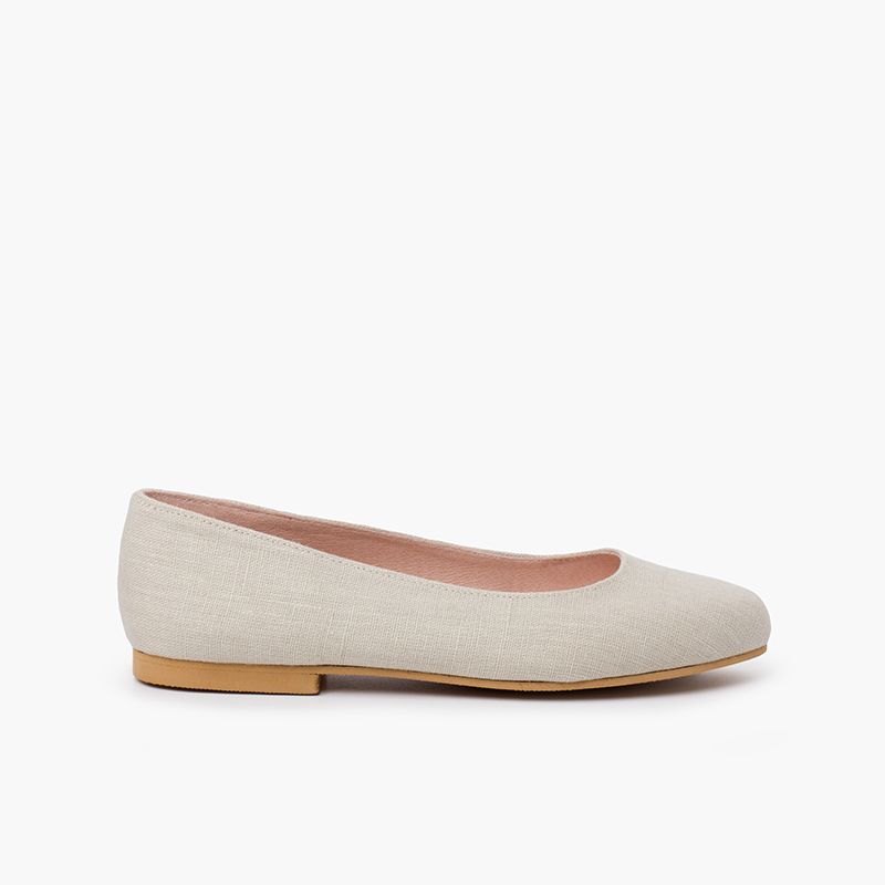 Ballerines de Fête en Lin Fille et Femme