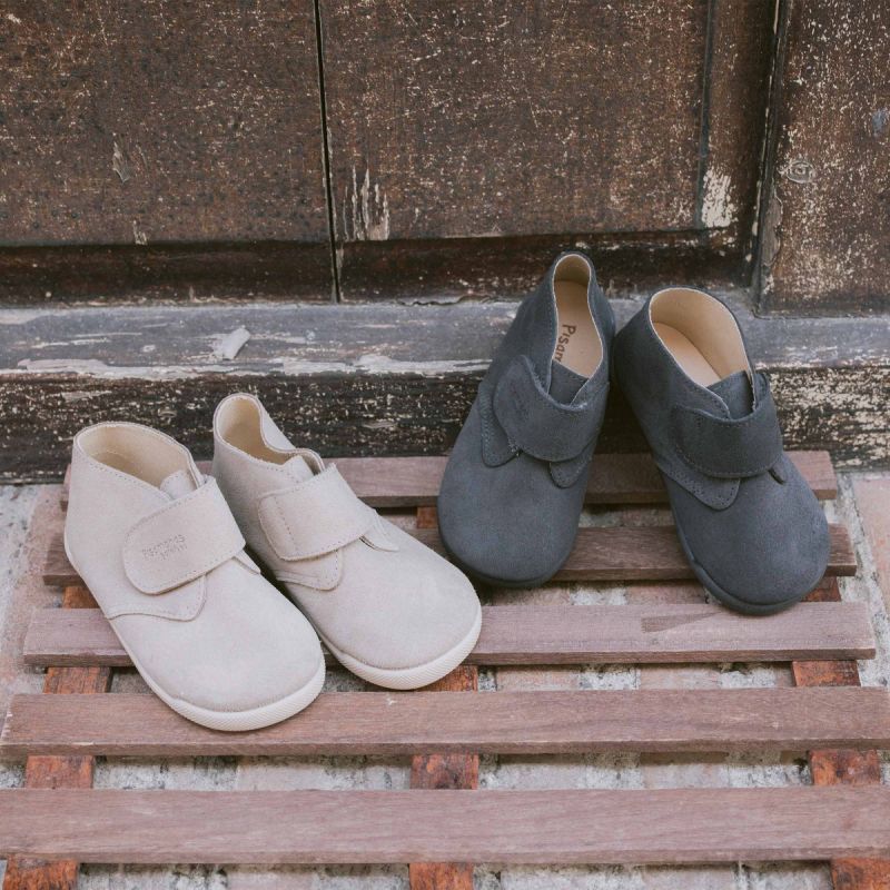 Bottines barefoot suède fermeture scratch