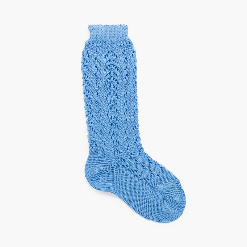 Chaussettes Montantes Perlé Ajourées