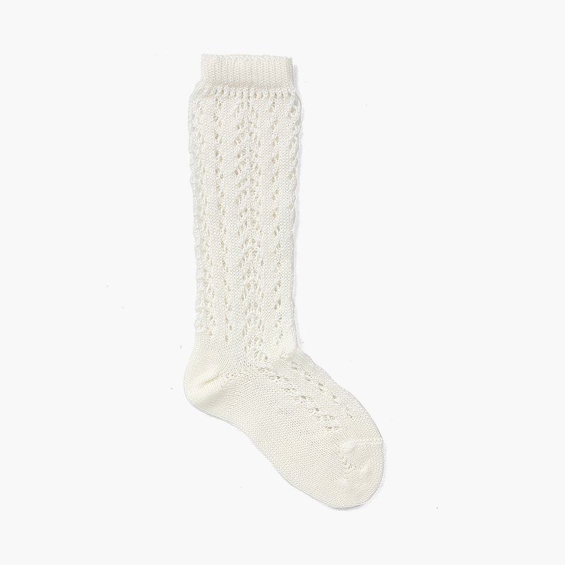 Chaussettes Montantes Perlé Ajourées