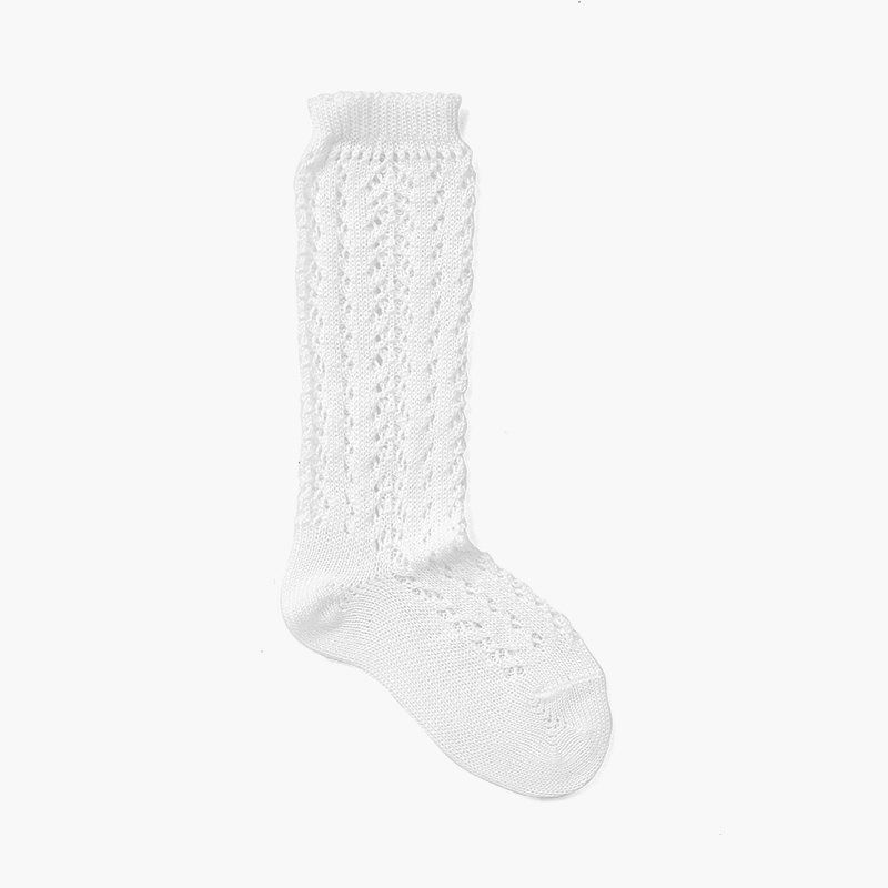 Chaussettes Montantes Perlé Ajourées
