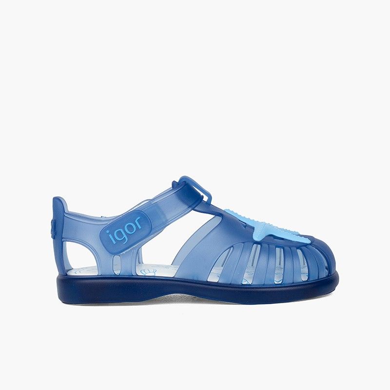 Sandales plage à à scratch à motif étoile de mer