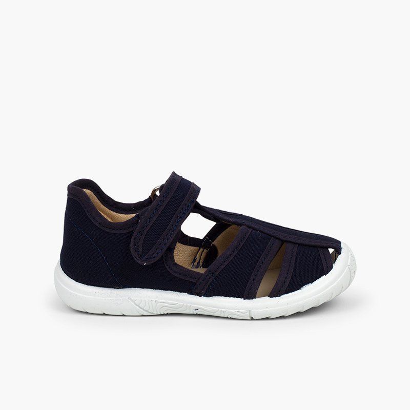 Chaussures salomé sandale à scratch enfant bout renforcé