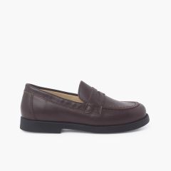 Chaussures d'école Garçon Mocassins Marron