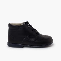 Bottines Anglaises en Cuir  Bleu Marine