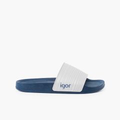 Tongs de Piscine Enfants Beach Bleu Marine