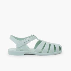 Sandales plastique mat Biarritz femme Vert Menthe