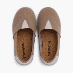 Baskets en toile avec élastique et détail talon Atterrir